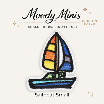 Sailboat Small Embroidered Patch