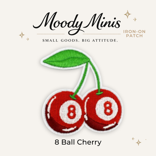 Cherry 8 Ball Embroidered Patch- RTS