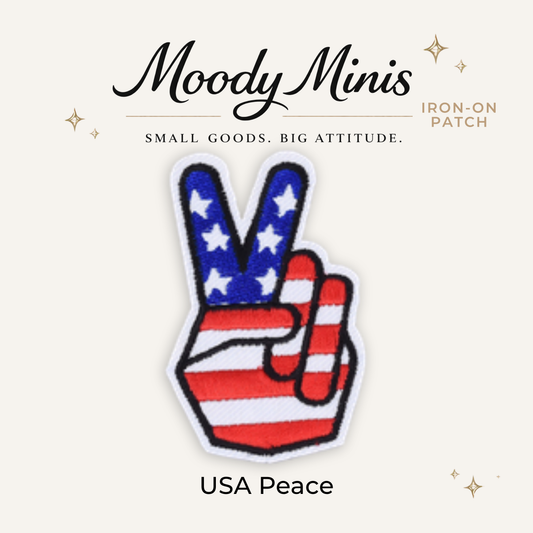 USA Peace Embroidered Patch- RTS