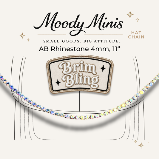 AB Rhinestone 4mm - 11 Inch Hat Chains