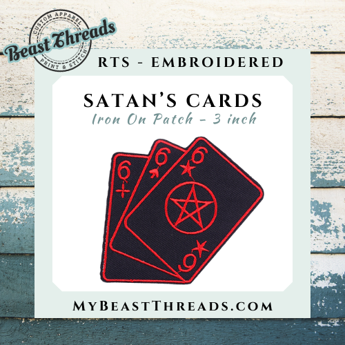 Satan's Cards Embroidered Patch - RTS