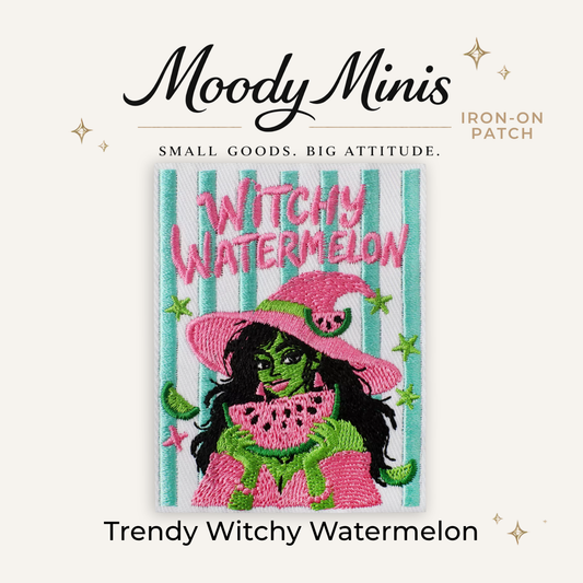 Trendy Witchy Watermelon Embroidered Patch
