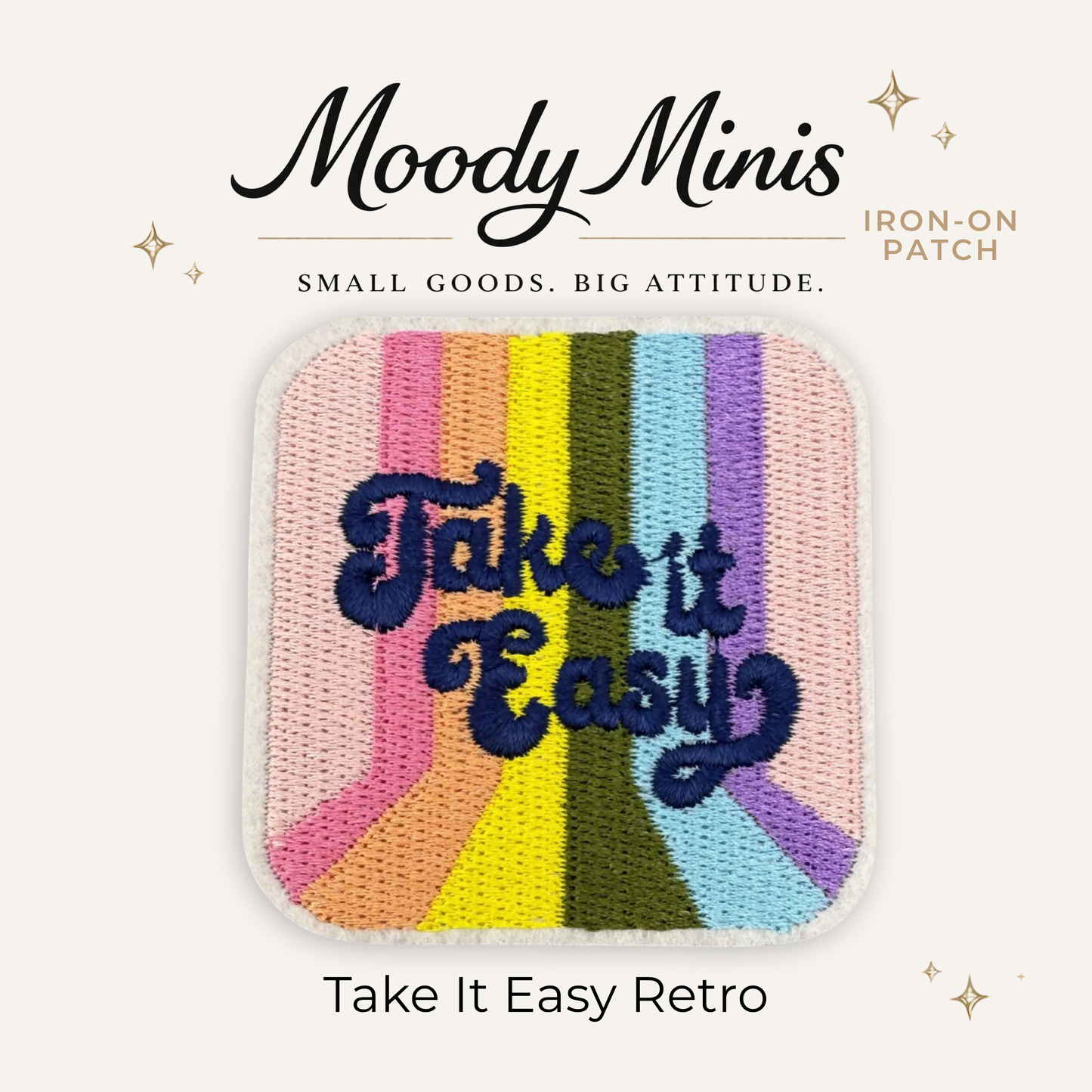 Take It Easy Retro Embroidered Patch