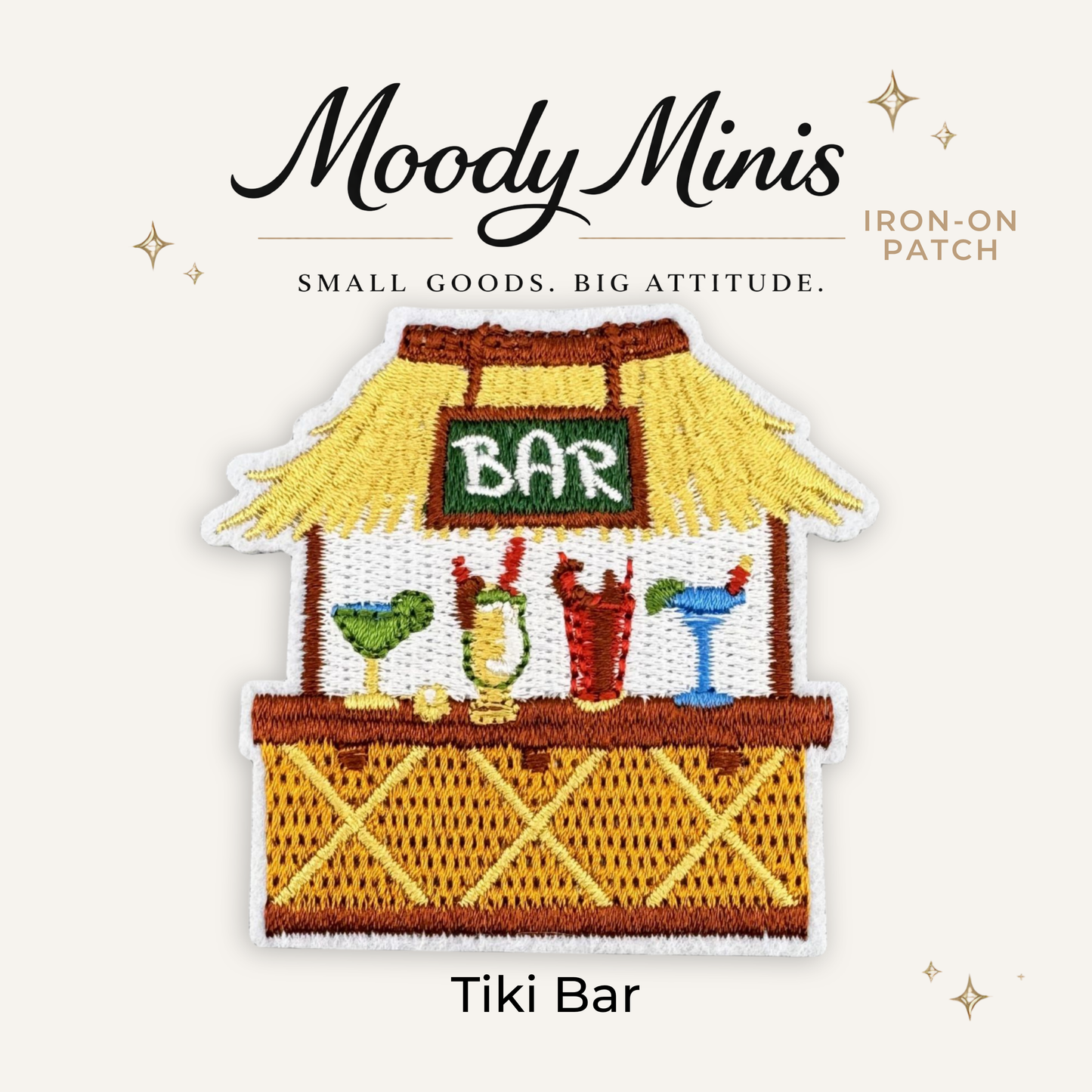 Tiki Bar Embroidered Patch