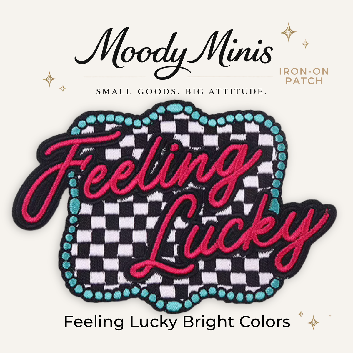 Feeling Lucky Bright Colors Embroidered Patch