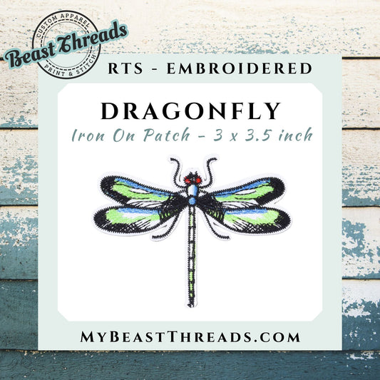 Dragonfly Embroidered Patch- RTS