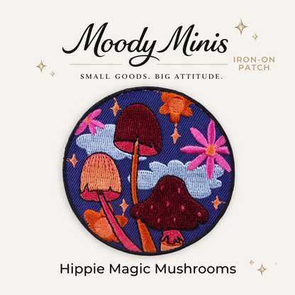 Hippie Magic Mushrooms Embroidered Patch