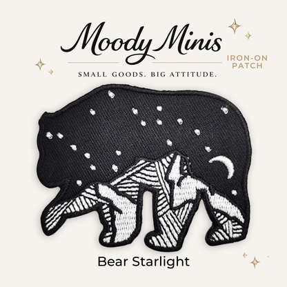 Bear Starlight Embroidered Patch- RTS