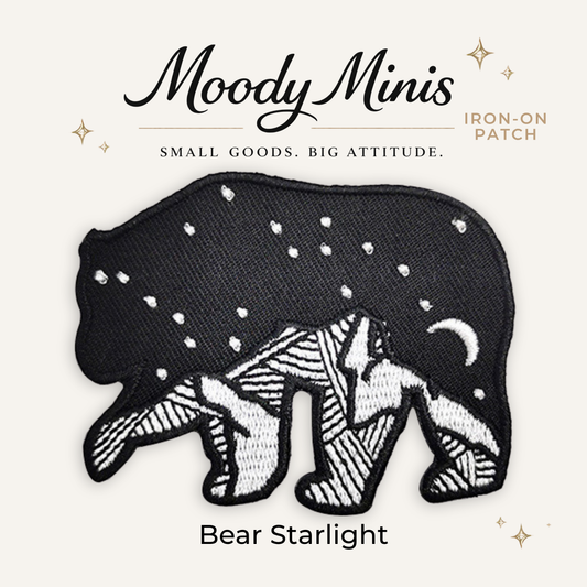 Bear Starlight Embroidered Patch- RTS