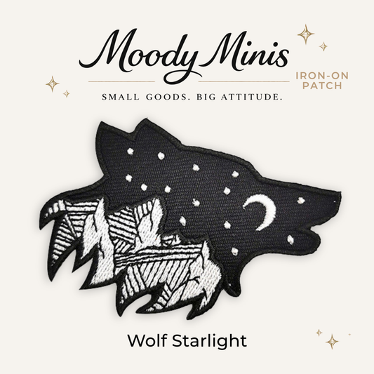 Wolf Starlight Embroidered Patch- RTS