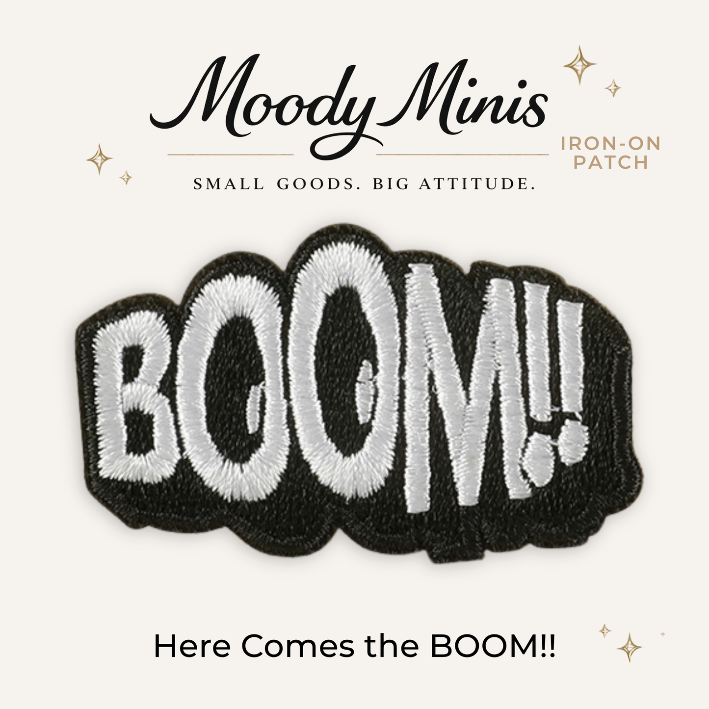 Here Comes the BOOM! Embroidered Patch