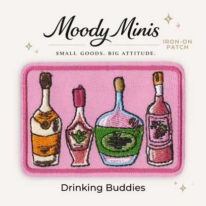 Drinking Buddies Embroidered Patch