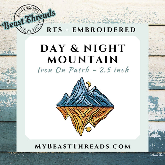 Day & Night Mountain Embroidered Patch - RTS