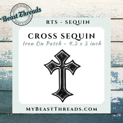 Cross Sequin Patch- RTS