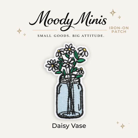 Daisy Vase Embroidered Patch- RTS