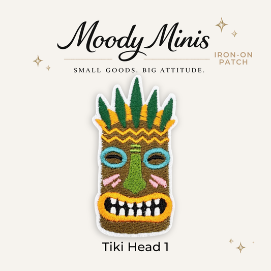 Tiki Head Mask 1 Embroidered Patch