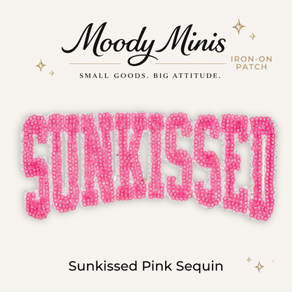 Sunkissed Pink Sequin Embroidered Patch