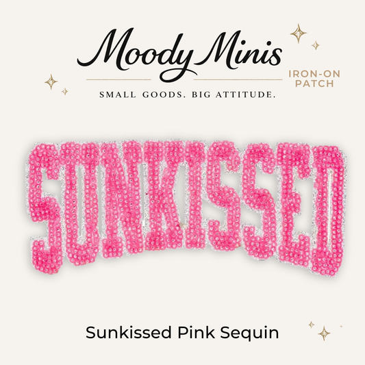 Sunkissed Pink Sequin Embroidered Patch