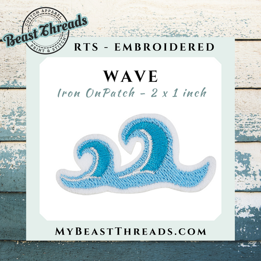 Wave Embroidered Patch - RTS