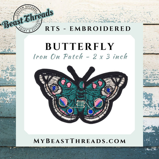 Butterfly Embroidered Patch- RTS