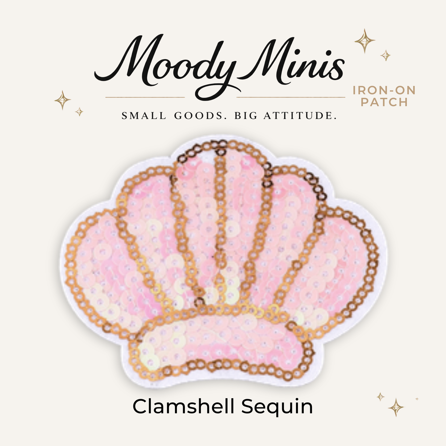 Clamshell Sequin Bling Patch - RTS