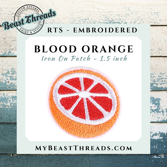 Blood Orange Embroidered Patch- RTS