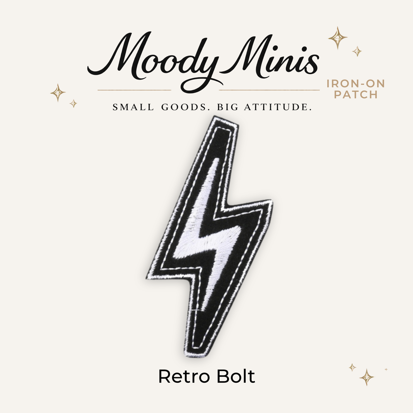 Retro Bolt Embroidered Patch - RTS