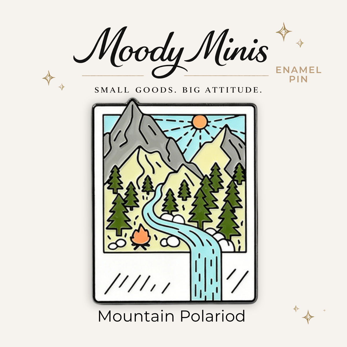 Mountain Polaroid Enamel Pin