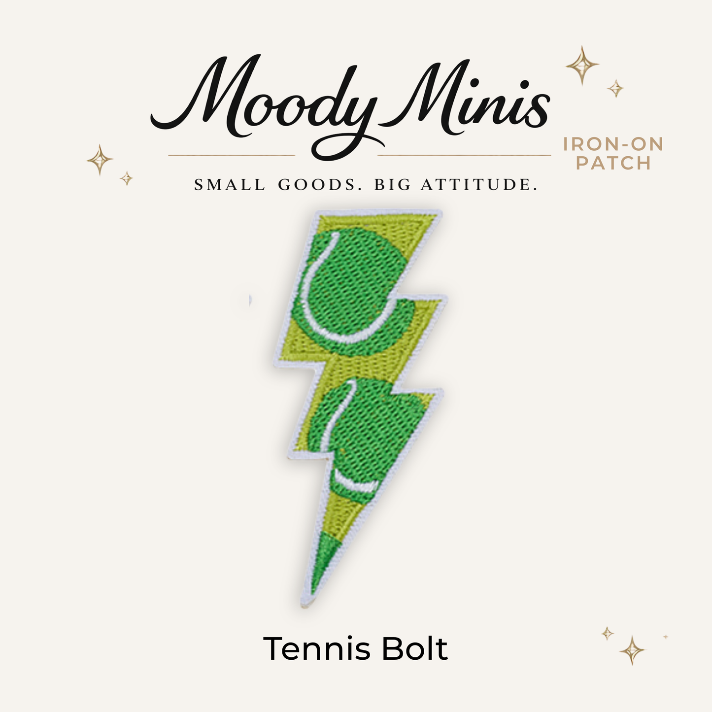 Tennis Bolt Embroidered Patch