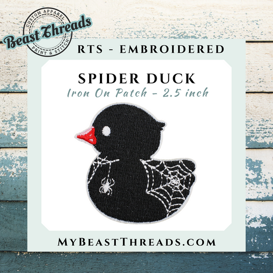 Spider Duck Embroidered Patch