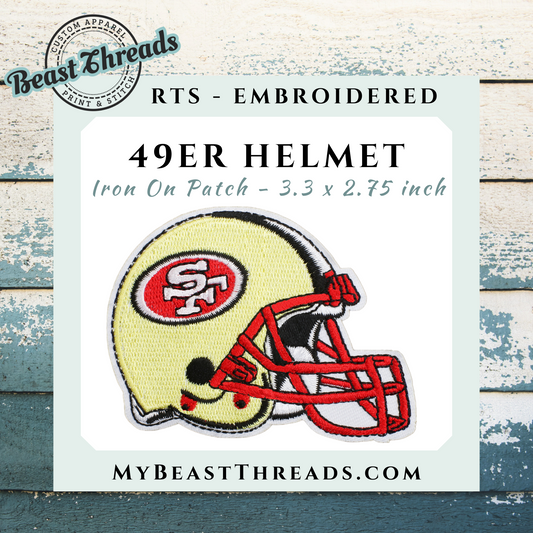 49ers Helmet Embroidered Patch- RTS