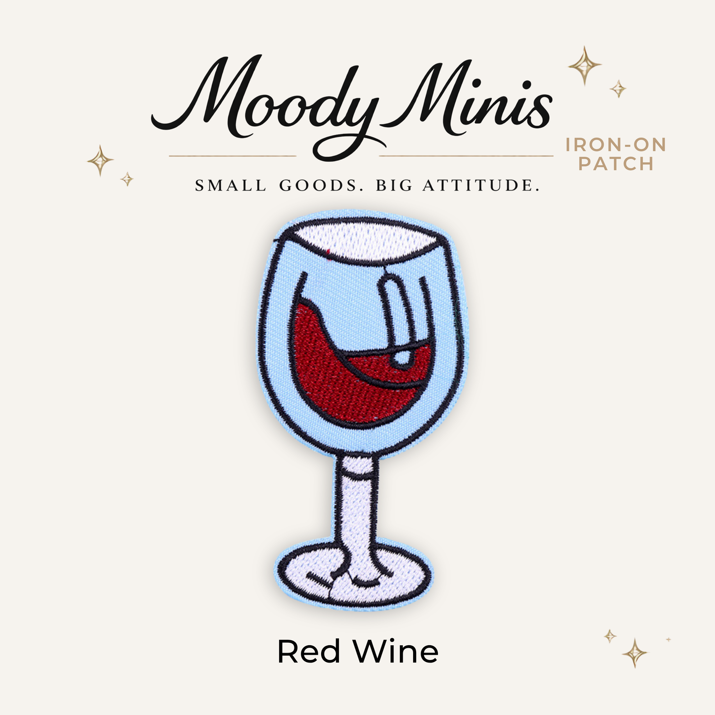 Red Wine Embroidered Patch- RTS