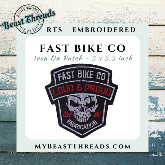 Fast Bike Co Embroidered Patch- RTS