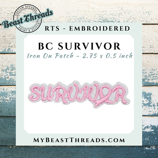 BC Survivor Embroidered Patch- RTS
