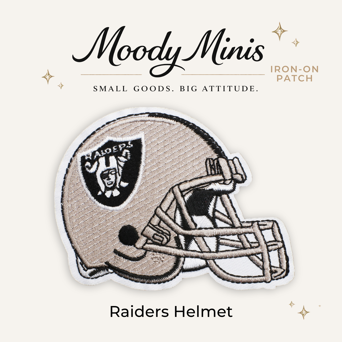 Raiders Helmet Embroidered Patch- RTS