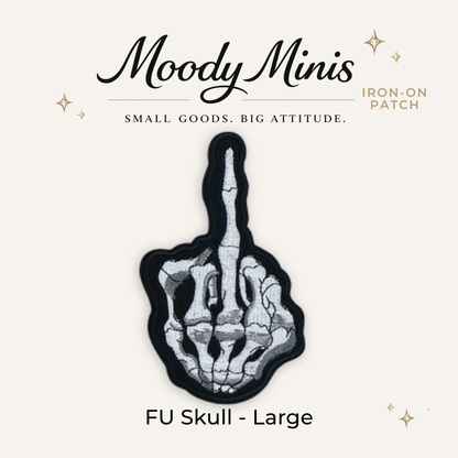 FU Skull Large Embroidered Patch