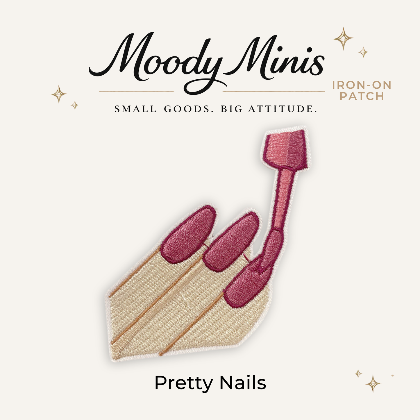 Pretty Nails Embroidered Patch- RTS