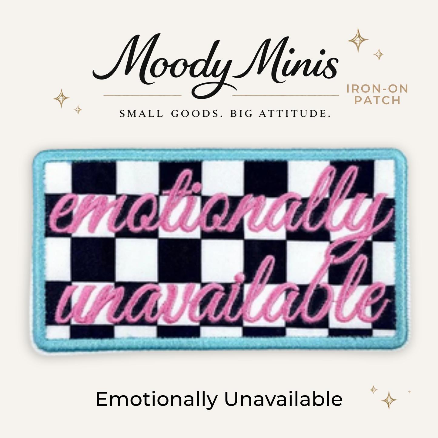 Emotionally Unavailable Embroidered Patch- RTS