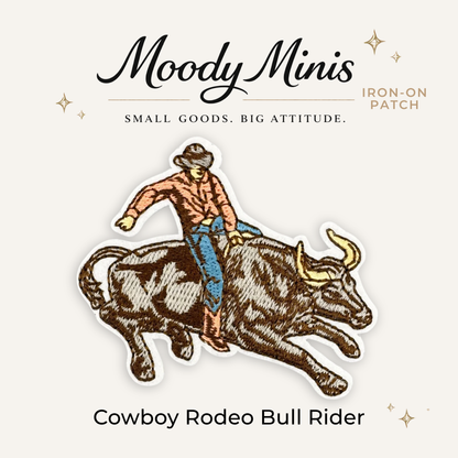 Cowboy Rodeo Bull Rider Embroidered Patch