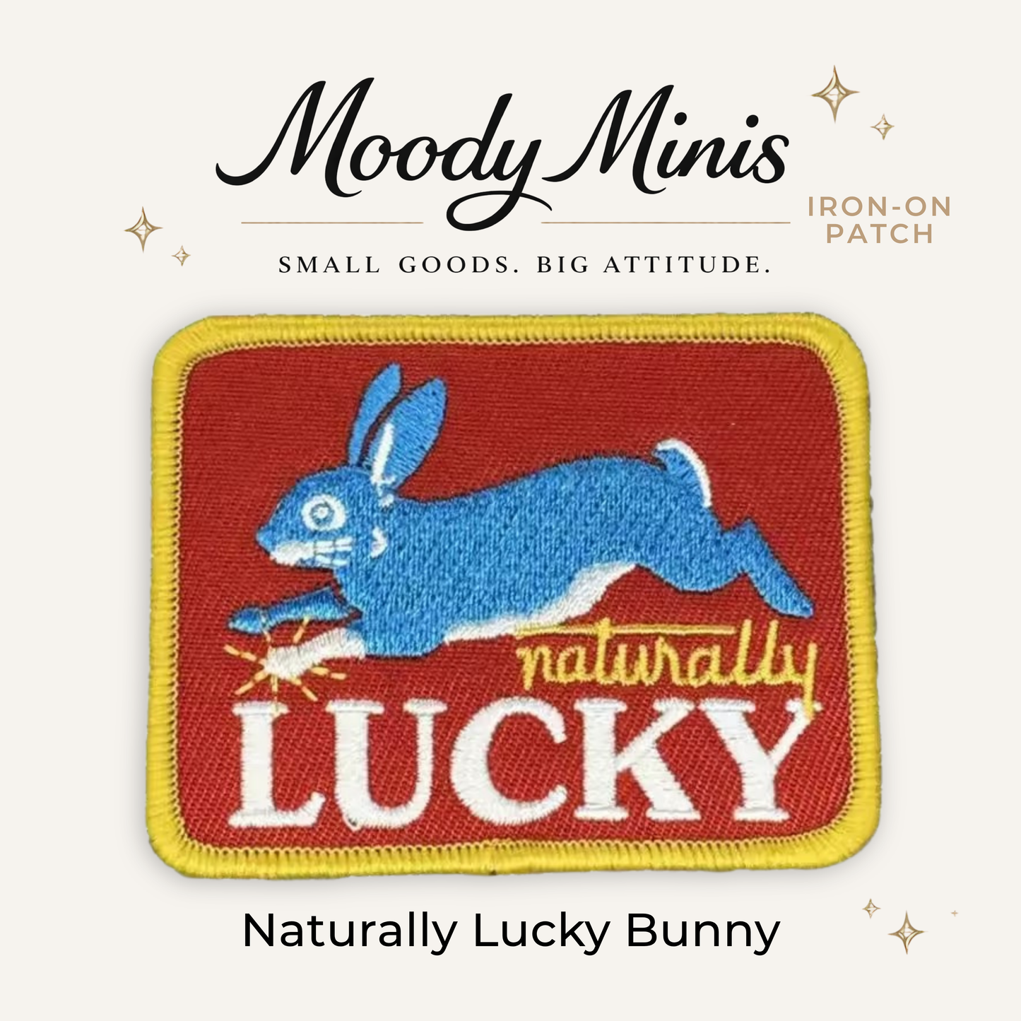 Naturally Lucky Bunny Embroidered Patch