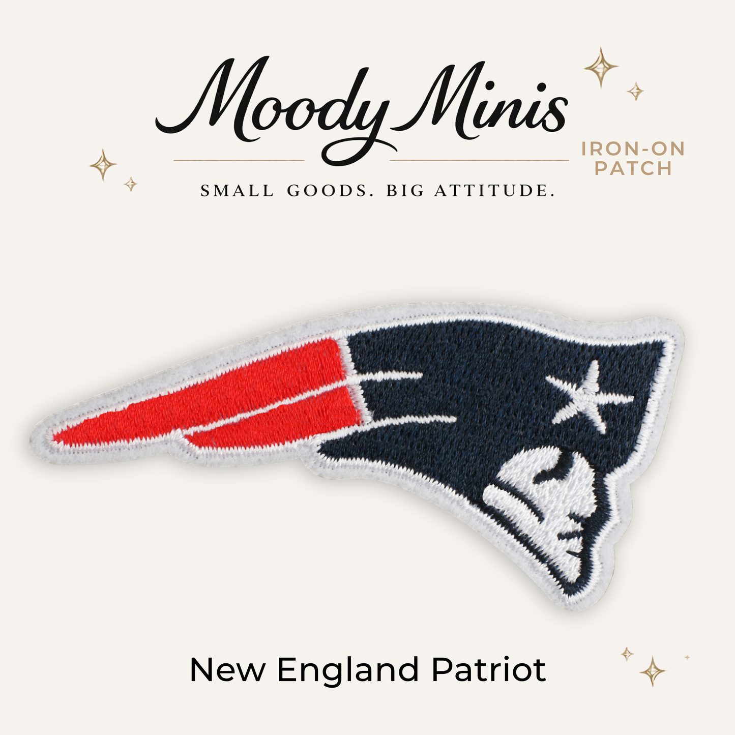 NE Patriots Embroidered Patch- RTS