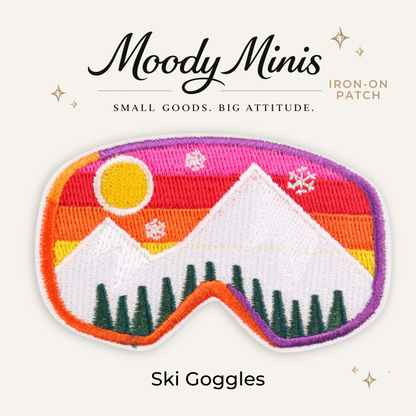 Ski Goggles Embroidered Patch- RTS