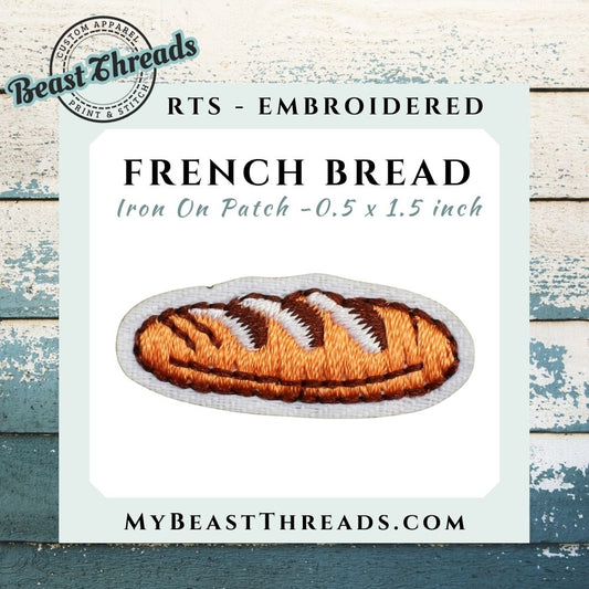 French Bread Embroidered Patch