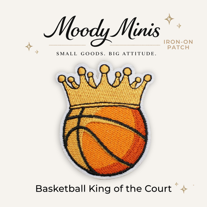 Basketball King of the Court Embroidered Patch