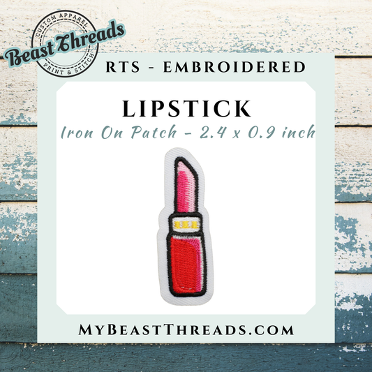 Lipstick Embroidered Patch- RTS