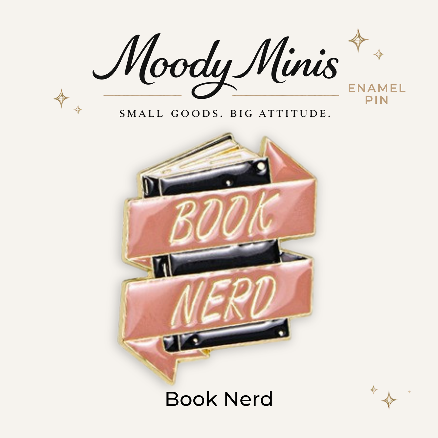 Book Nerd Enamel Pin