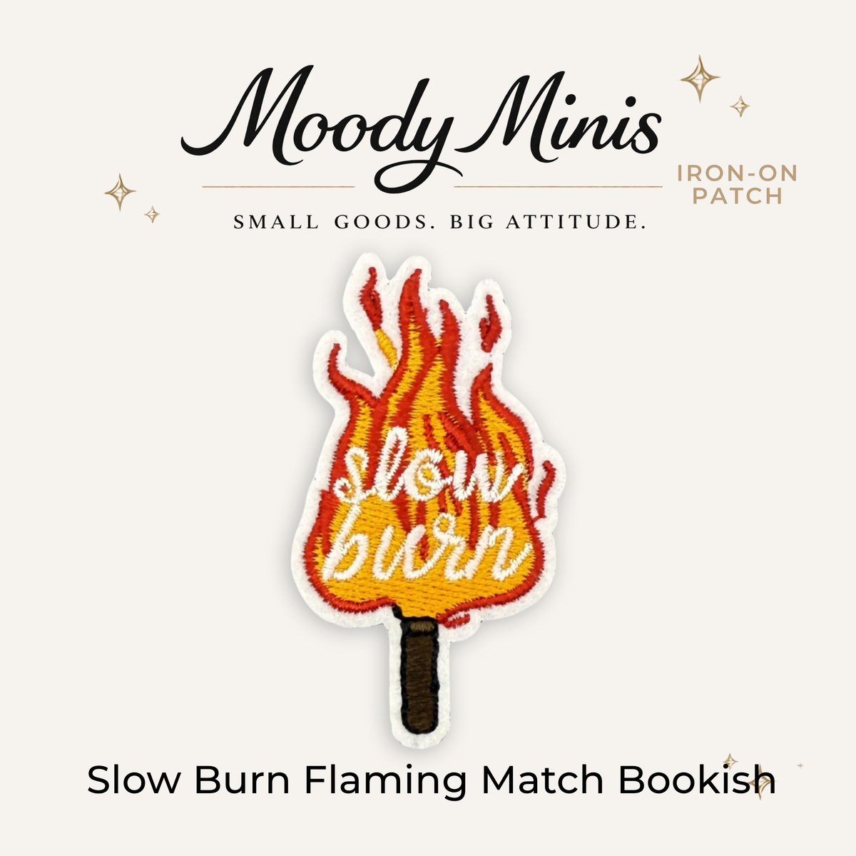 Slow Burn Flaming Match Embroidered Patch