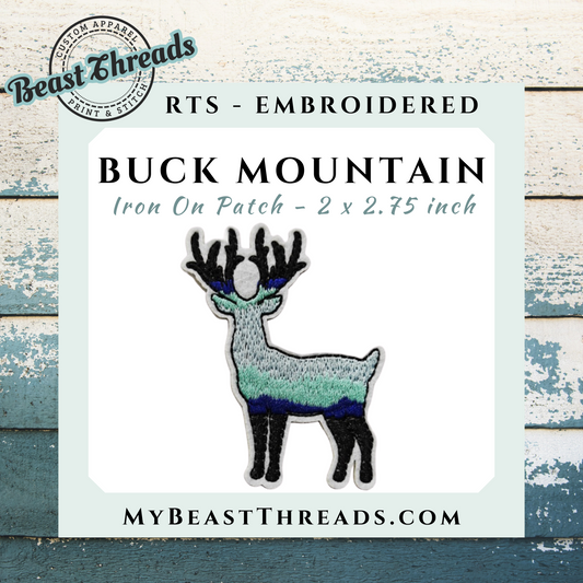 Buck Mountain Embroidered Patch- RTS