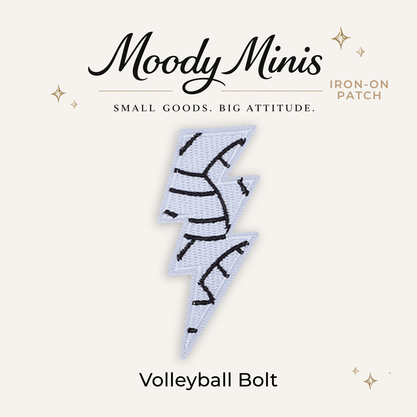 Volleyball Bolt Embroidered Patch