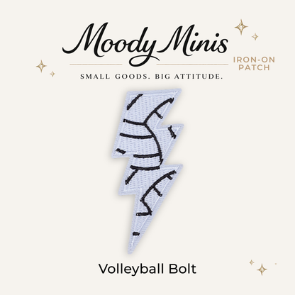 Volleyball Bolt Embroidered Patch